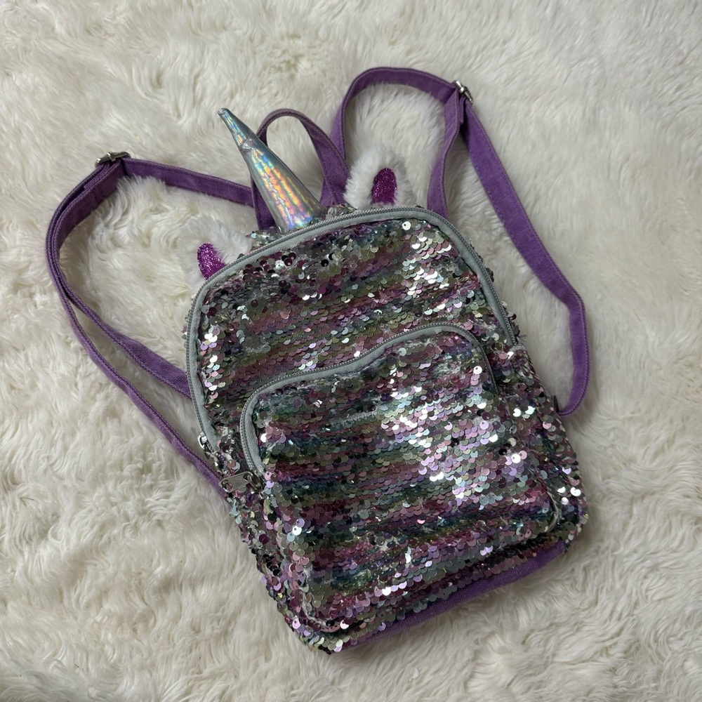 Cat & Jack Unicorn Mini Sequin Backpack Purse